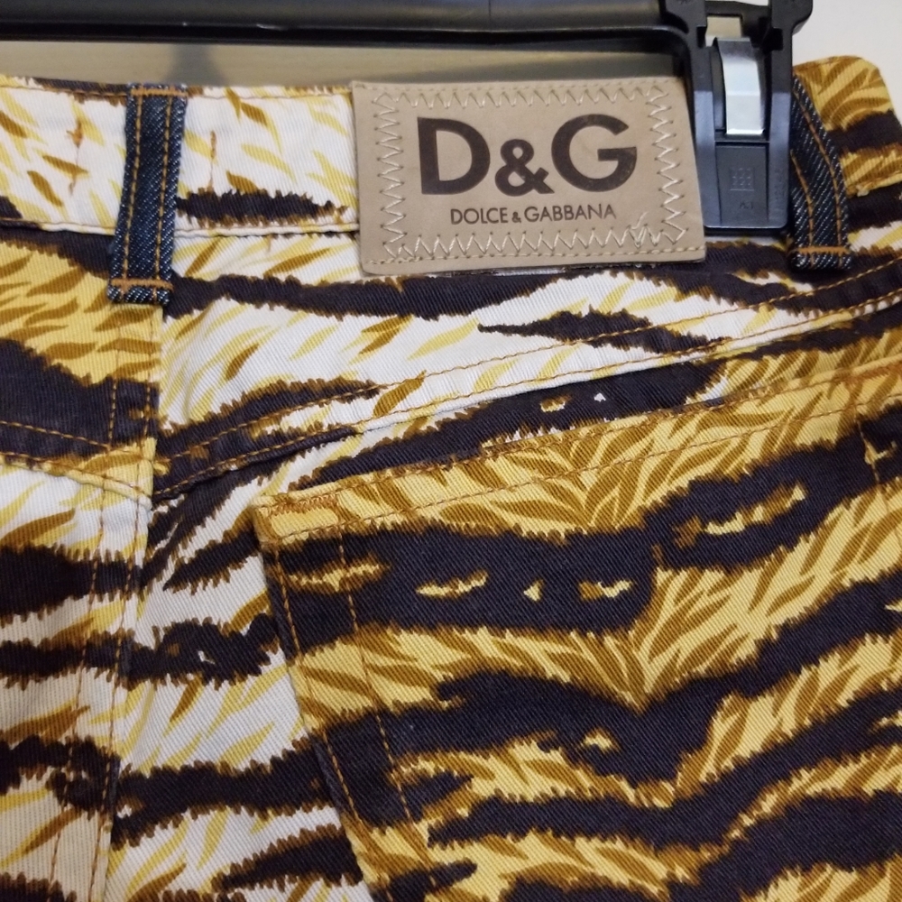 Dolce&Gabbana denim/cheetah jacket and pant set - Picture 8 of 8